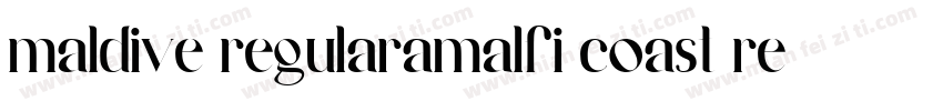 maldive regularamalfi coast regular字体转换
